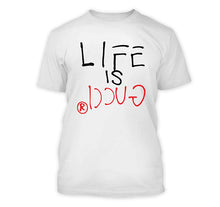 Load image into Gallery viewer, Adult Short Sleeve T-shirt Printed With-life Is Gucci Design
