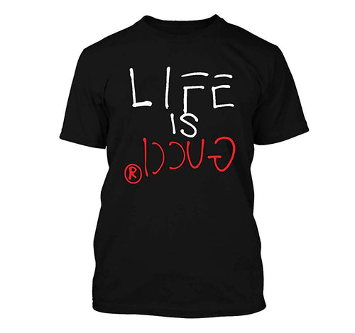 Drambuie Adult Short Sleeve T-shirt Printed With-life Is Gucci Design