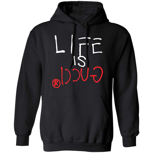 Adult Short Sleeve T-shirt Printed With-life Is Gucci Design