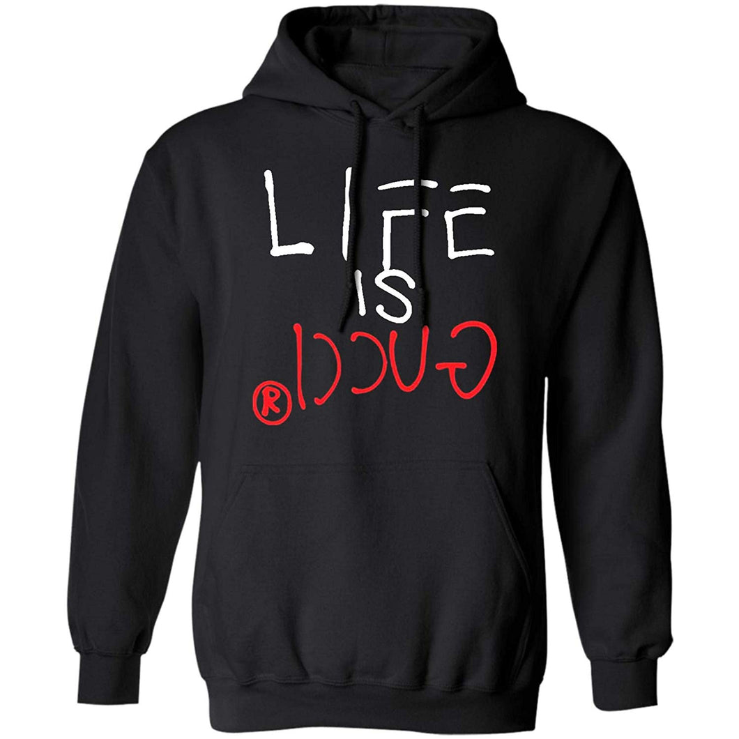 Adult Short Sleeve T-shirt Printed With-life Is Gucci Design
