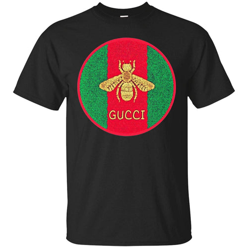 Bee Print Gg Gucci Vintage Shirt Gold Logo